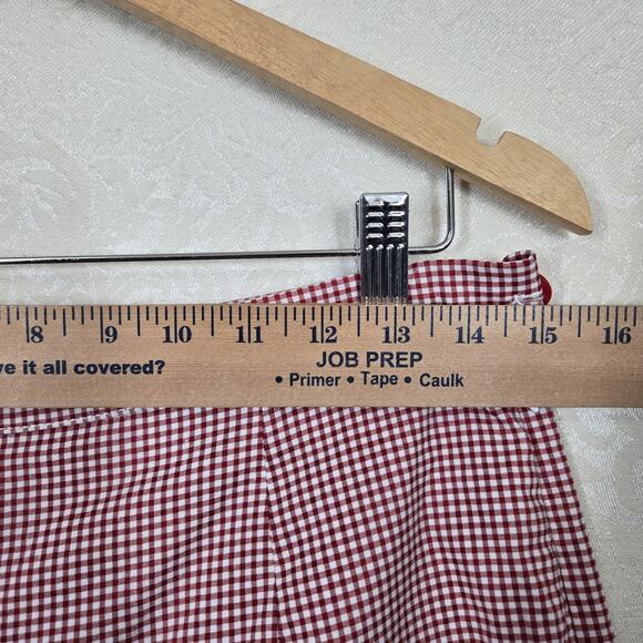 VTG Bill Blass Jeans Cropped Ankle Pants Red White Gingham Retro Cottagecore - Picture 11 of 16